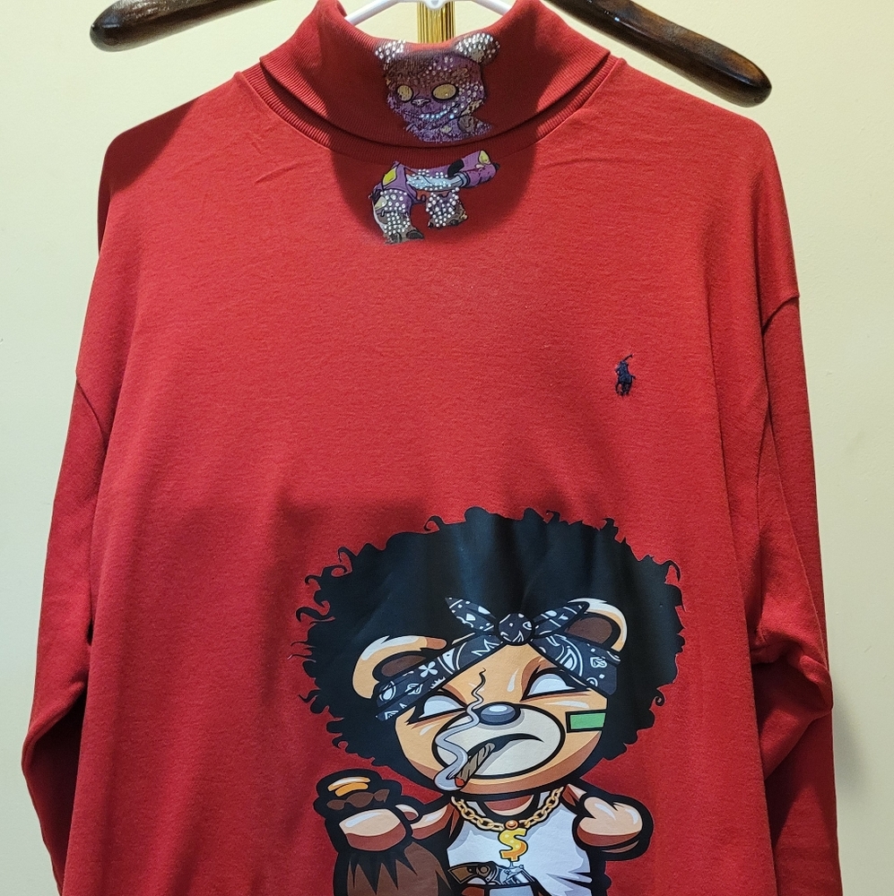 Customized Polo Turtleneck Men's Size XL